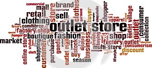 Outlet store word cloud