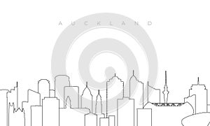 Outline Auckland skyline.