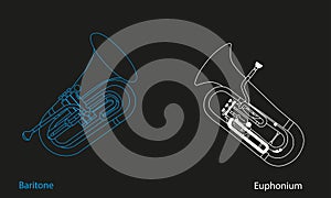 Outline baritone and euphonium ensemble