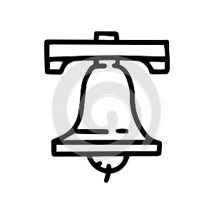 bell line vector doodle simple icon design