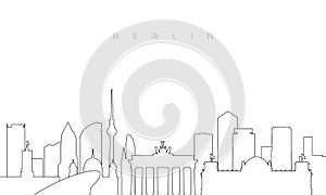 Outline Berlin skyline.