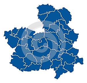 Outline blue map of Guadalajara