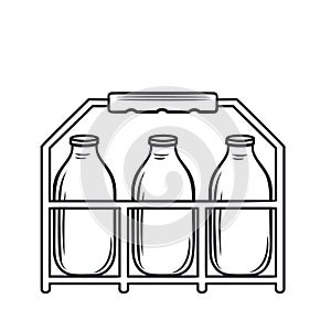 Outline bootle milk icon