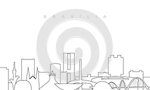 Outline Brasilia skyline.