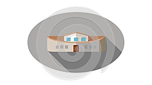 Outline Building Icon, Architecture Structure Vector Graphic, vector design Generative AI