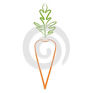 Outline of a carrot