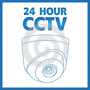 Outline CCTV Security camera icon vector symbol