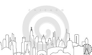 Outline Chicago skyline.