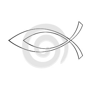 Outline of a christian fish symbol