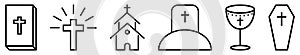 Outline christian icons