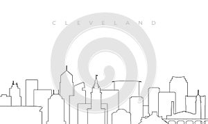 Outline Cleveland skyline.