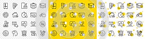 Outline Cloud network, Phone calendar and Loan house line icons. For web app. Vector