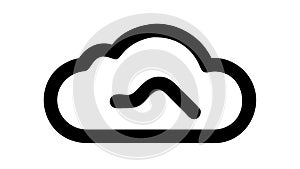 Outline Cloud Weather Icon, Sky Storage Computing Data Symbol, vector design Generative AI
