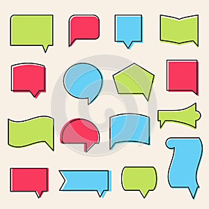 Outline Communicaton Speech Bubbles Shapes