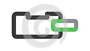 Outline Compact Camera Device Icon, vector design Generative AI