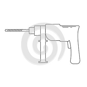 Outline contour drill. Electric device for the home repair. Household instrument.