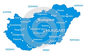 Vector map of Hungary