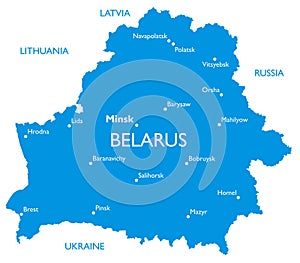 Vector map of Belarus photo