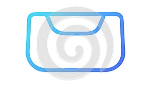 Outline Document Folder Flat Design UI UX Icon, vector design Generative AI