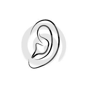 Outline ear icon.