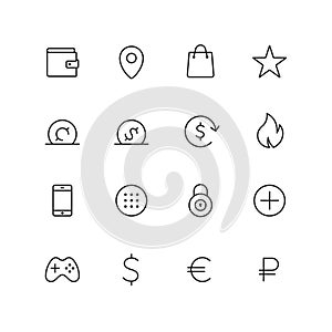 Outline ecommerce vector icons