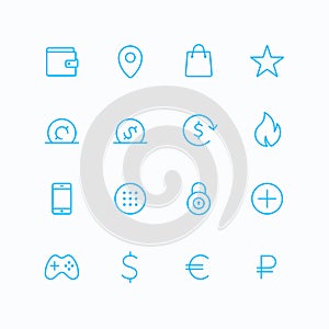 Outline ecommerce vector icons