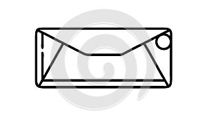 Outline Envelope Icon: Mail, Communication Message Symbol, vector design Generative AI