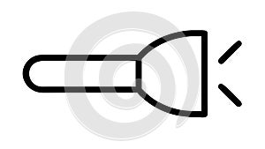 Outline Flashlight Icon, Illumination Light Vector. vector design Generative AI