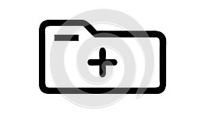 Outline Folder Add New Folder Icon, vector design Generative AI