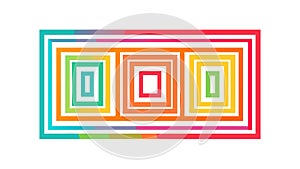 Outline Geometric Square Frame Pattern Vector, vector design Generative AI