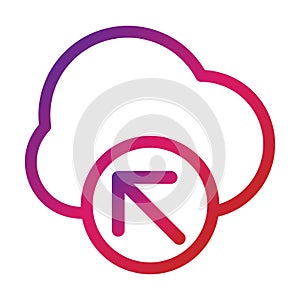 outline gradient style cloud icon