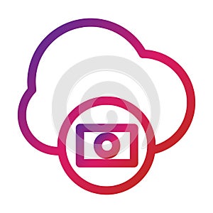 outline gradient style cloud icon