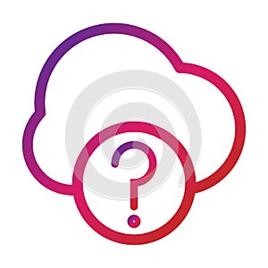 outline gradient style cloud icon