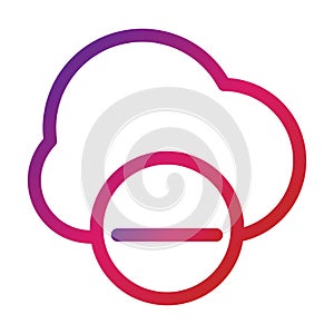 outline gradient style cloud icon