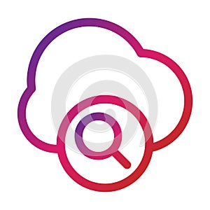 outline gradient style cloud icon