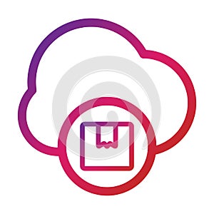 outline gradient style cloud icon