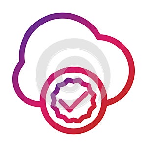 outline gradient style cloud icon