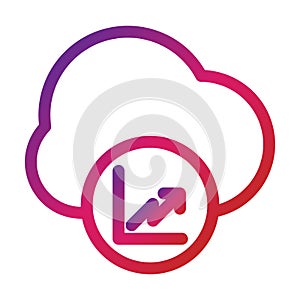 outline gradient style cloud icon