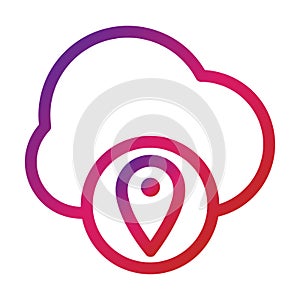 outline gradient style cloud icon