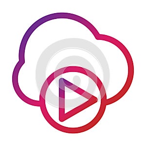 outline gradient style cloud icon