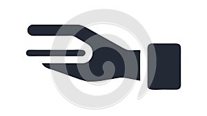 Outline hand simple gesture interaction symbol icon , vector design Generative AI