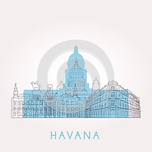 Outline Havana skyline