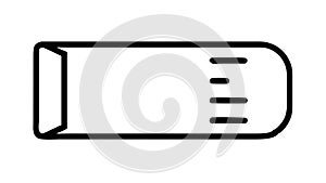 Outline icon of a document or card with horizontal lines , vector design Generative AI