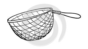 Outline icon of a fishing net representing catch ocean fishing tool , vector design Generative AI photo