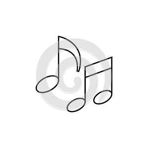 Outline icon - Music notes photo