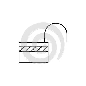 Outline icon - Padlock unlocked