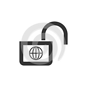 Outline Icon - Padlock unlocked