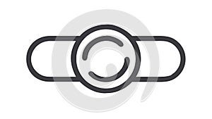 Outline icon of a switch or toggle button UI element, vector design Generative AI