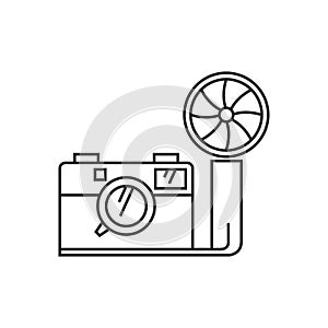 Outline icon - Vintage camera