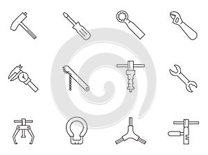 Outline Icons - Bicycle Tools